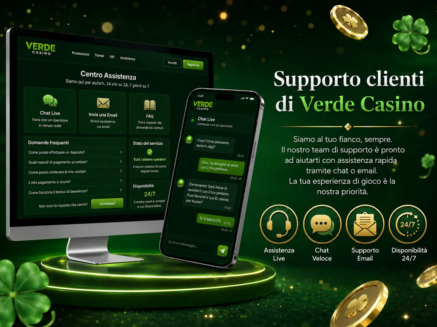 Assistenza Clienti di Verde Casino